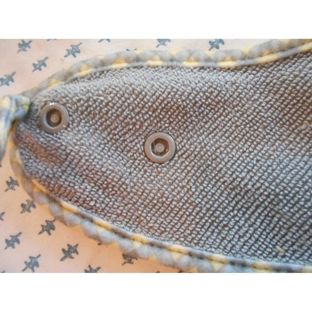 Lot of 2 Norwex Baby Bibs Gray Snap Drooling Food Microfibers Bayloc